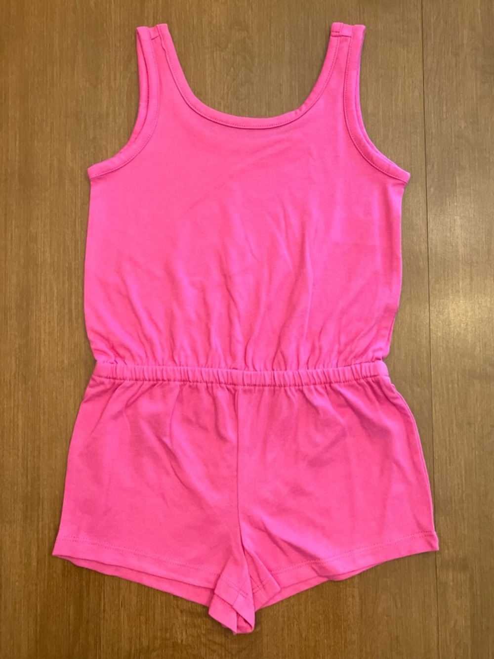 Set of 3 Tank Rompers- Pink & Yellow & Orange, Floral, Stripes, Solid - Picture 3 of 3